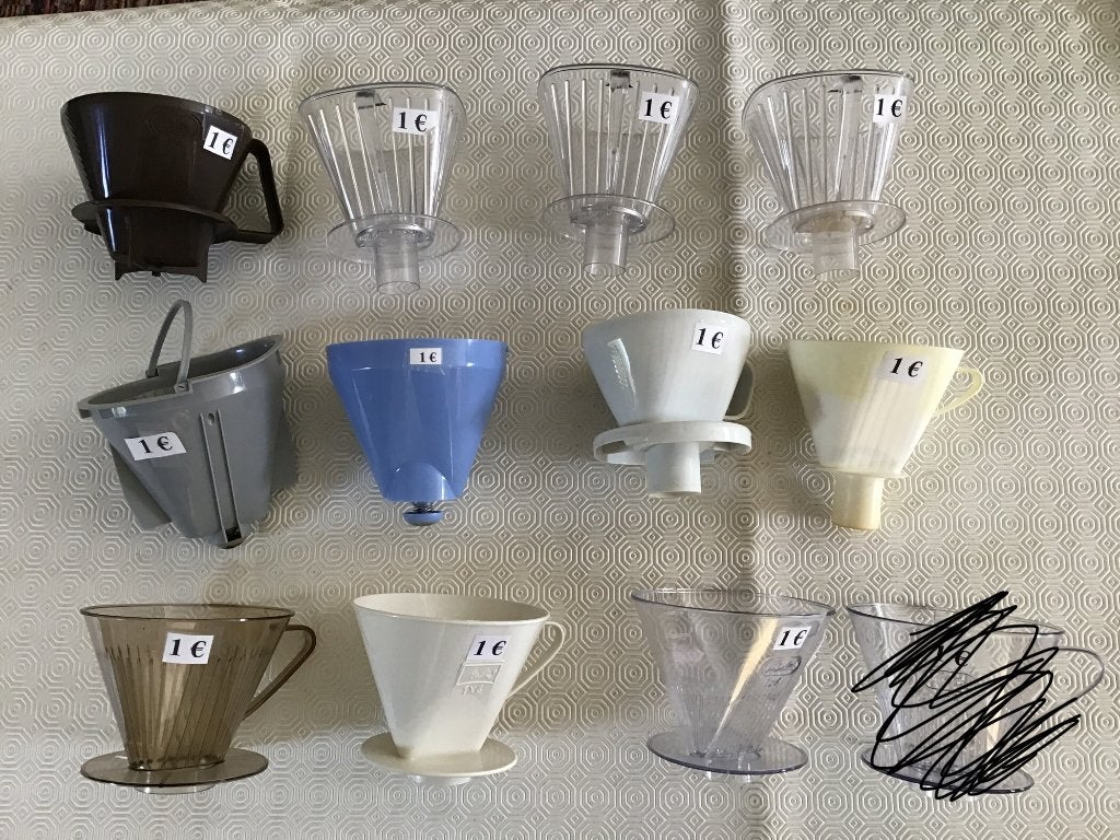 18 verschillende koffiefilter houders aan 1 euro, Ophalen of Verzenden, Zo goed als nieuw