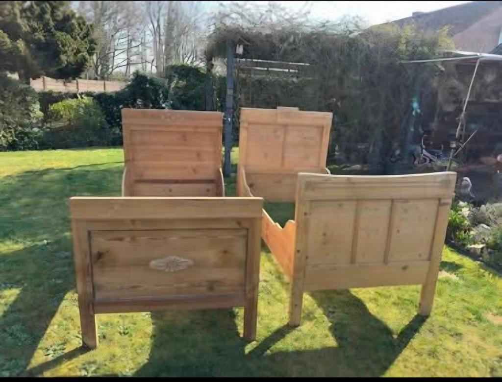 1 grenen, antieke bed, Enlèvement