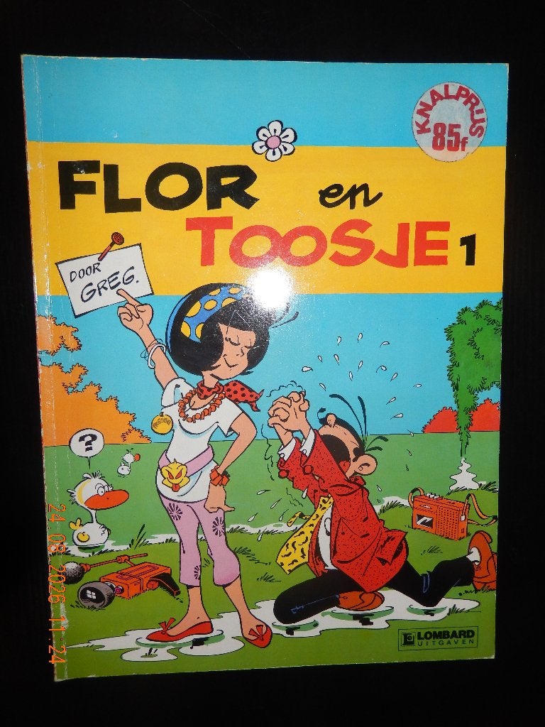 STRIP Flor en Toosje door GREG, Eén stripboek, Ophalen of Verzenden, Zo goed als nieuw