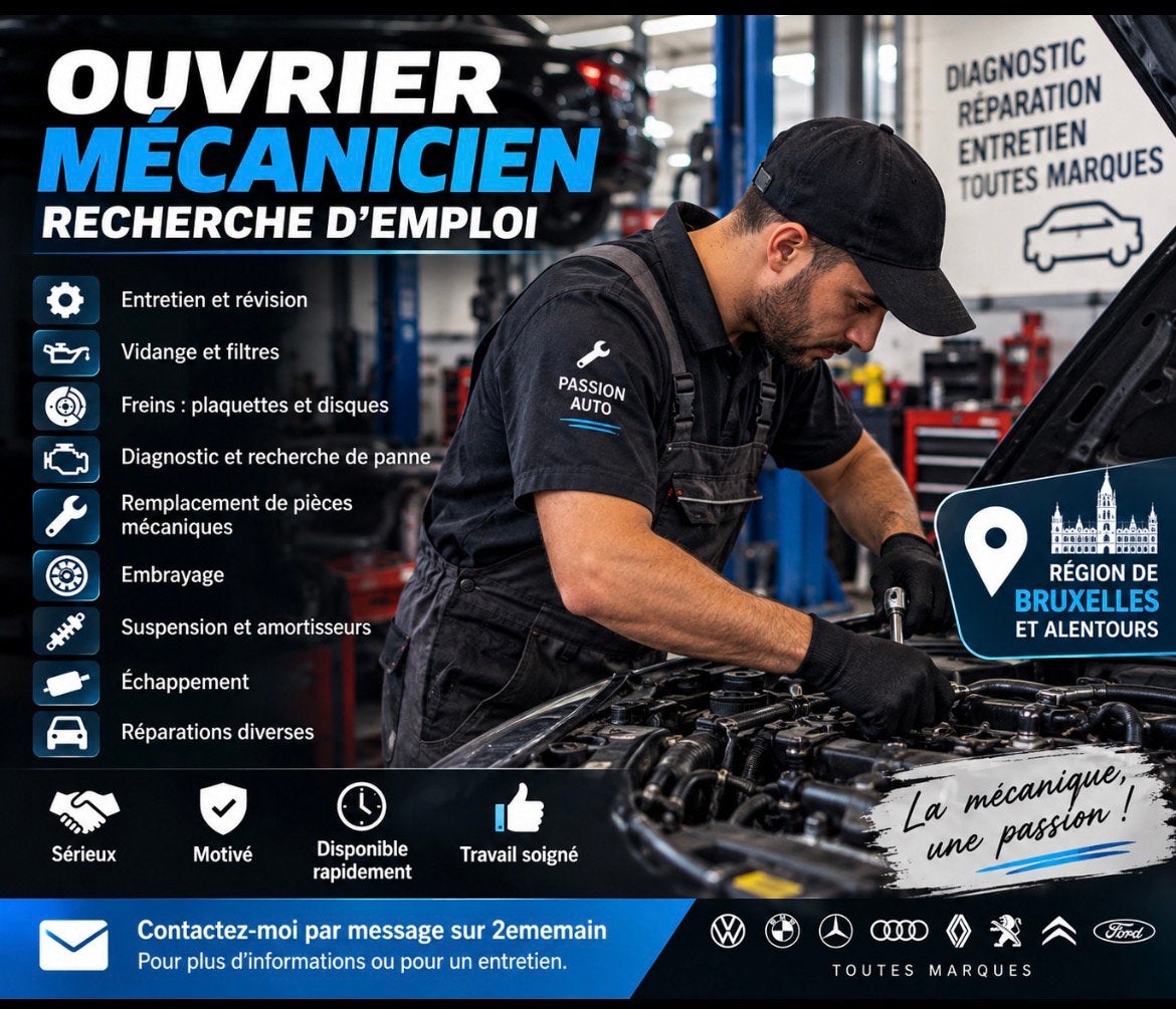 OUVRIER MÉCANICIEN – RECHERCHE D’EMPLOI