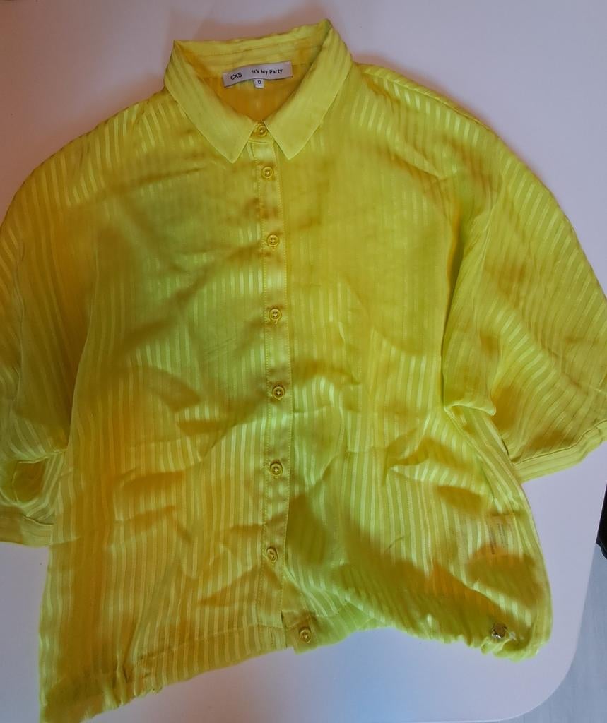 Gele blouse met subtiele strepen – CKS It’s My Party, Meisje, Cks, Overhemd of Blouse, Ophalen of Verzenden