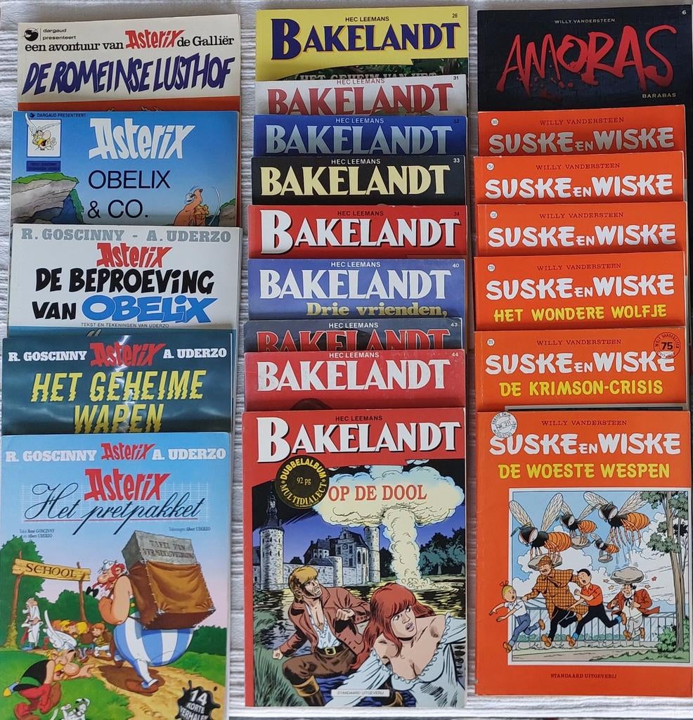 Strips Bakelandt Asterix Suske en Wiske, Ophalen of Verzenden