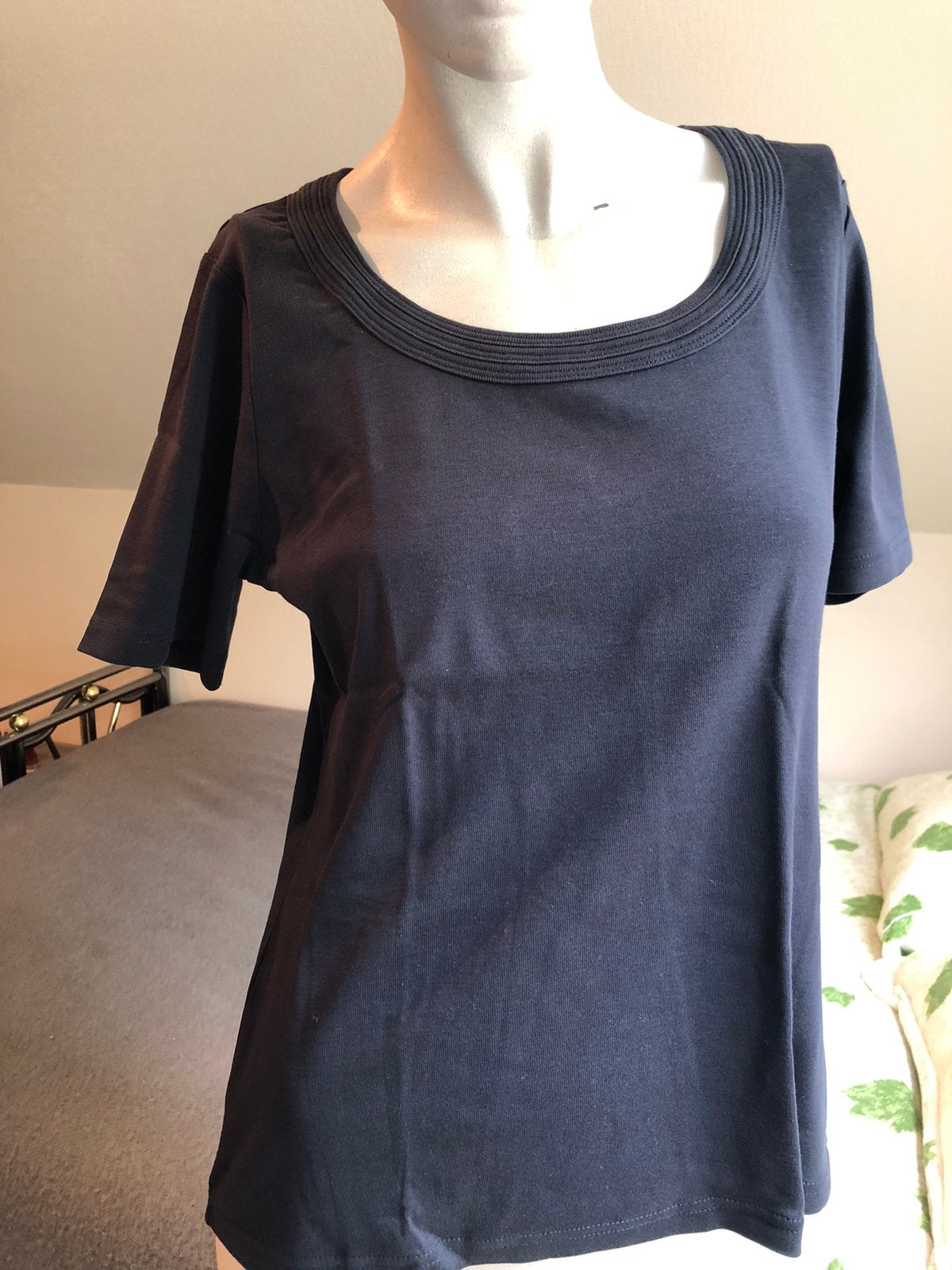 T-shirt donkerblauw maat M, Kleding | Dames, T-shirts, Blauw, Korte mouw, Gedragen, Ophalen