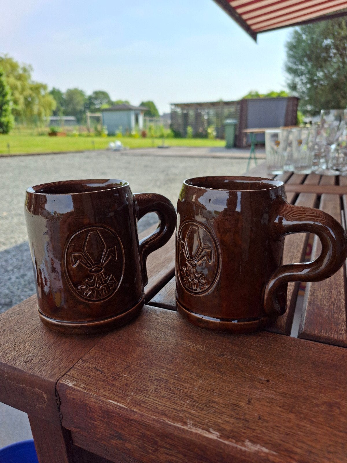 Stenen biermokken van Chimay, Ophalen of Verzenden, Nieuw, Bierglas