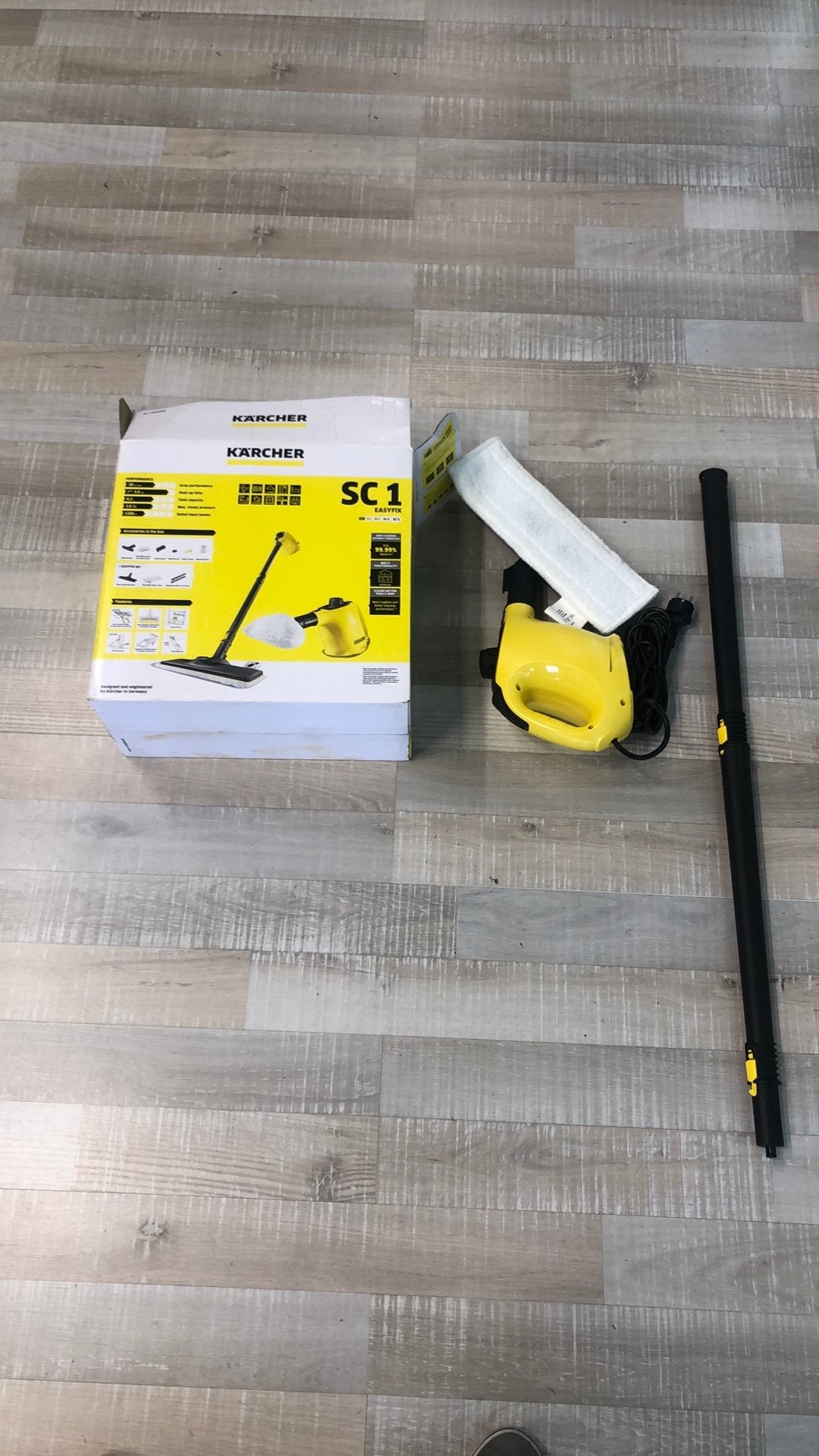 Karcher sc1, Enlèvement, Comme neuf, Batterie, Avec pression d'eau réglable