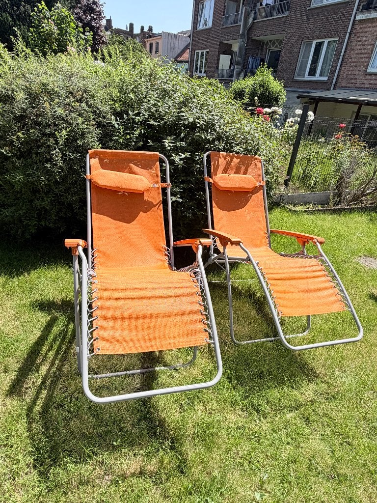 2 chaises LAFUMA pour 50€, Tuin en Terras, Tuinstoelen, Ophalen, Gebruikt, Overige materialen, Inklapbaar