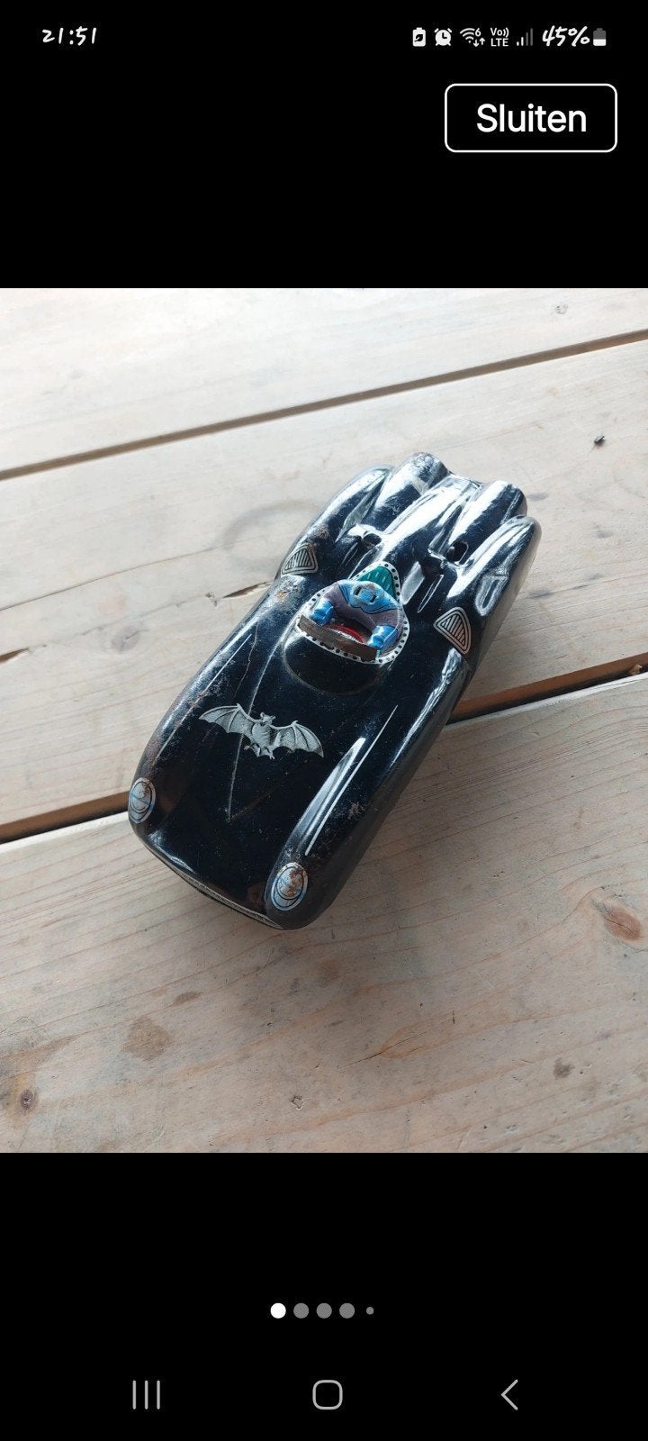 Zeldzame Alps Japan Blikken Batmobile (1966) - Restauratie-o, Antiek en Kunst, Antiek | Speelgoed, Ophalen of Verzenden
