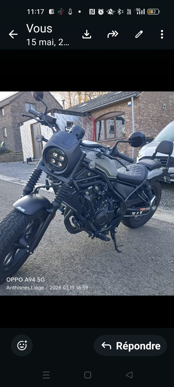 Gebruikte motorfiets, Particulier, Occasion
