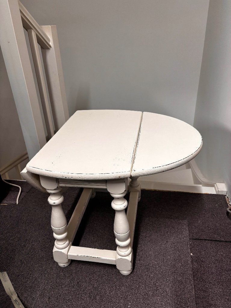 Vintage witte klaptafel - shabby chic /brocante, Ophalen