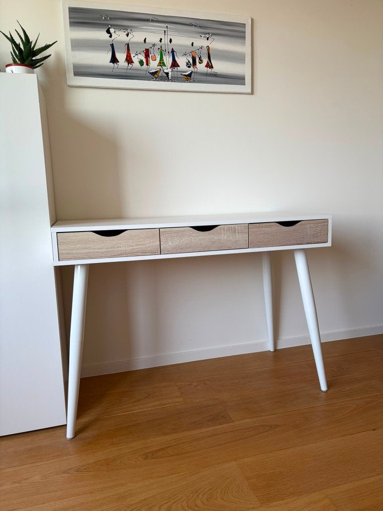 Modern degelijk compact bureel in nieuwstaat, Ophalen, Overige typen, 110 cm, 50 cm