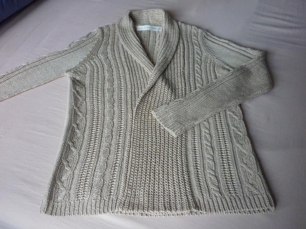 Vest met Kabelmotief Zara Knit, Taille 38/40 (M), Enlèvement ou Envoi, Beige, Comme neuf