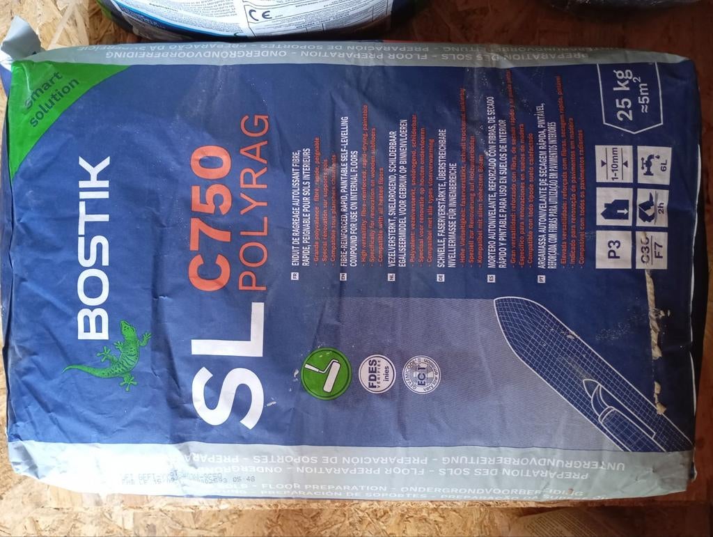 Bostik SL C750 Polyrag egaline van 25kg, Enlèvement