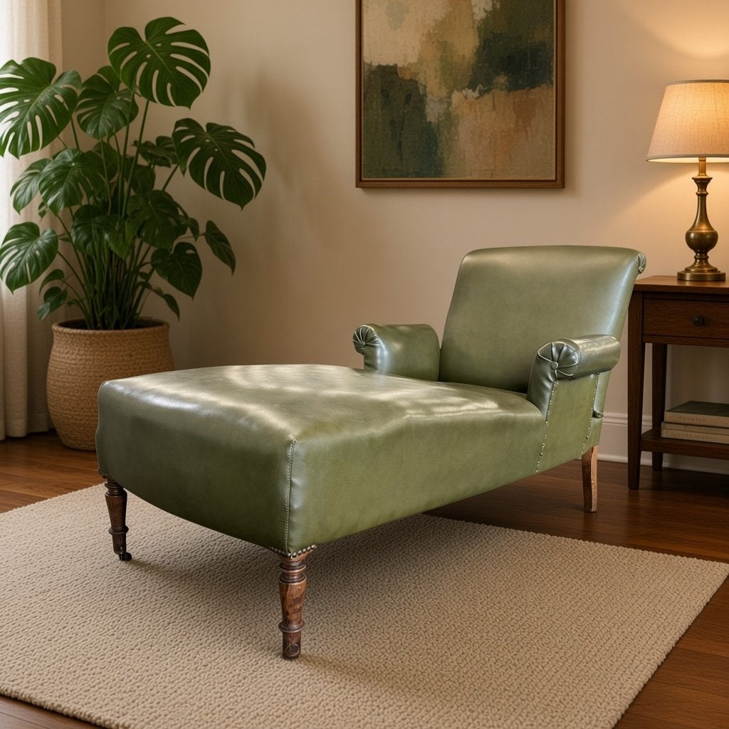 Chaise longue verte vintage, Enlèvement ou Envoi