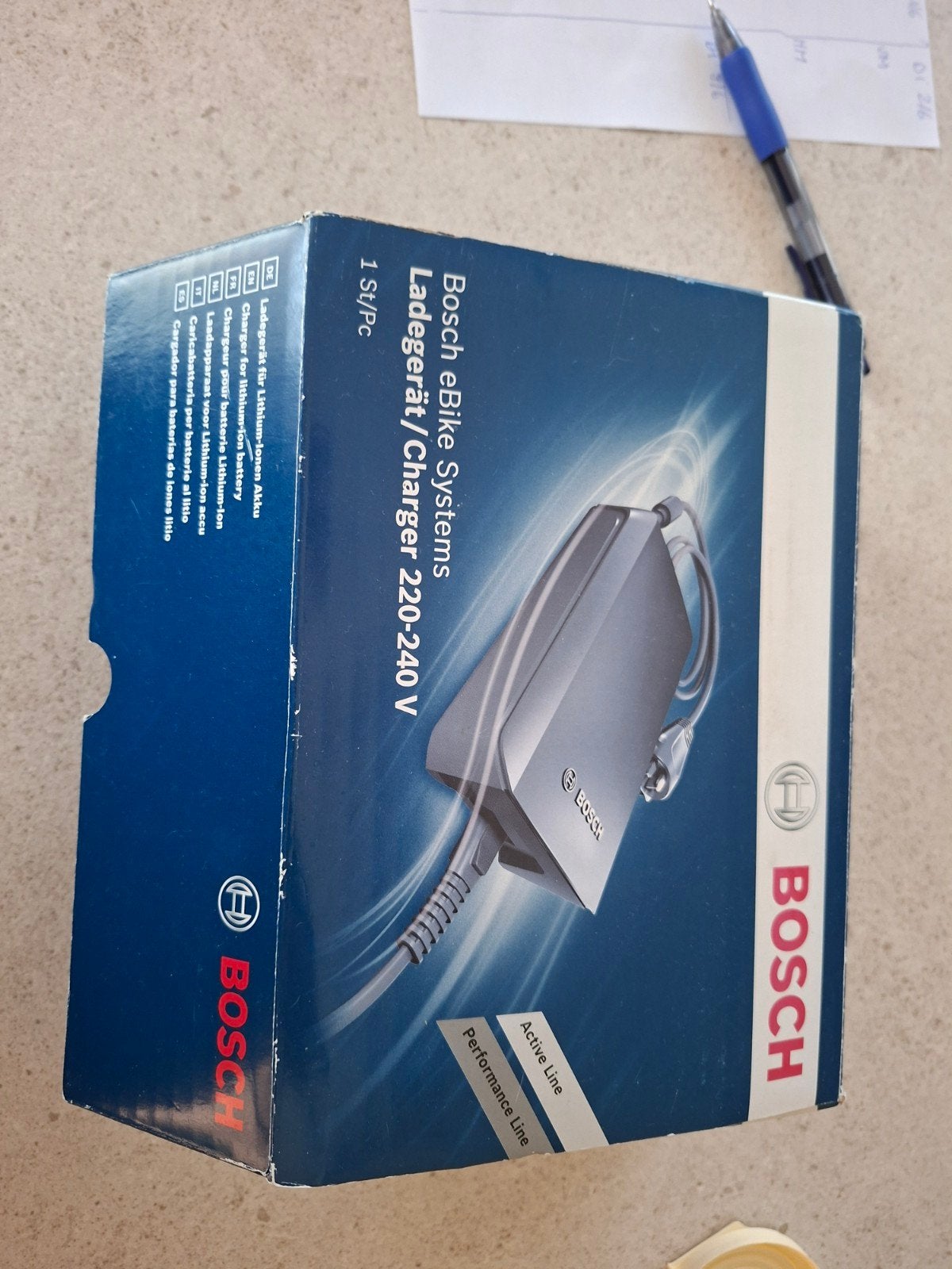 Bosch e-bike oplader 220-240v active line performance line, Verzenden