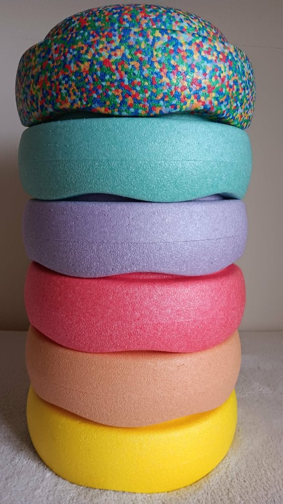 6 Stapelstenen Tegels balans / evenwicht Pastel, Kinderen en Baby's, Ophalen, Zo goed als nieuw