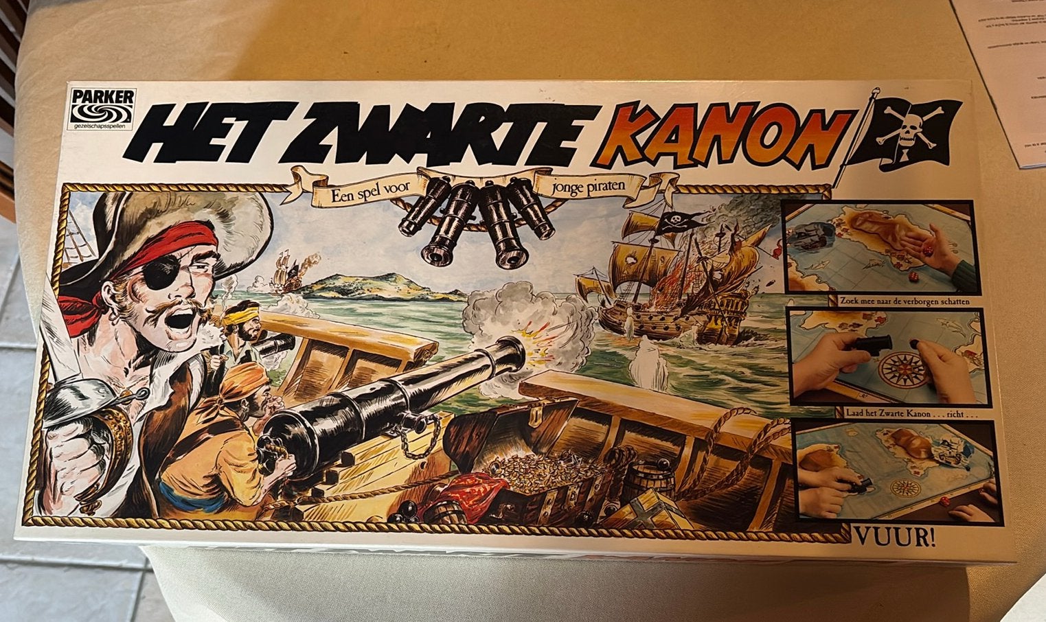 Vintage Het Zwarte Kanon Gezelschapsspel Parker, Ophalen, Zo goed als nieuw