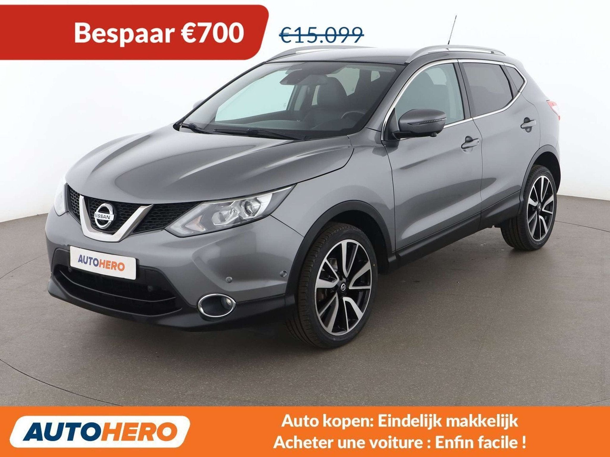 Nissan QASHQAI 1.6 Tekna (année de construction 2017), Cuir, Argent ou Gris, Achat, Volant multifonction