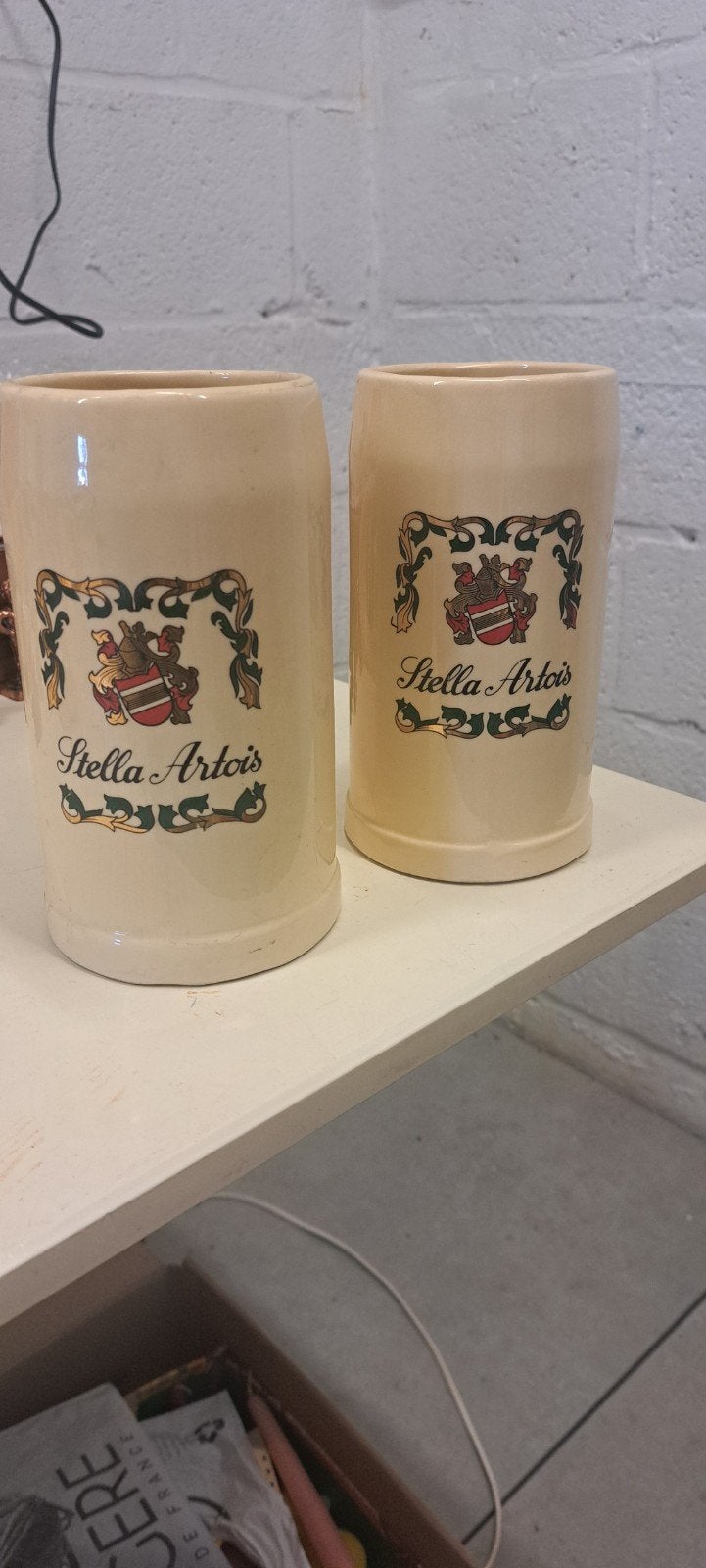 2 grands pots à bière vintage de Stella Artois, Enlèvement ou Envoi, Stella Artois