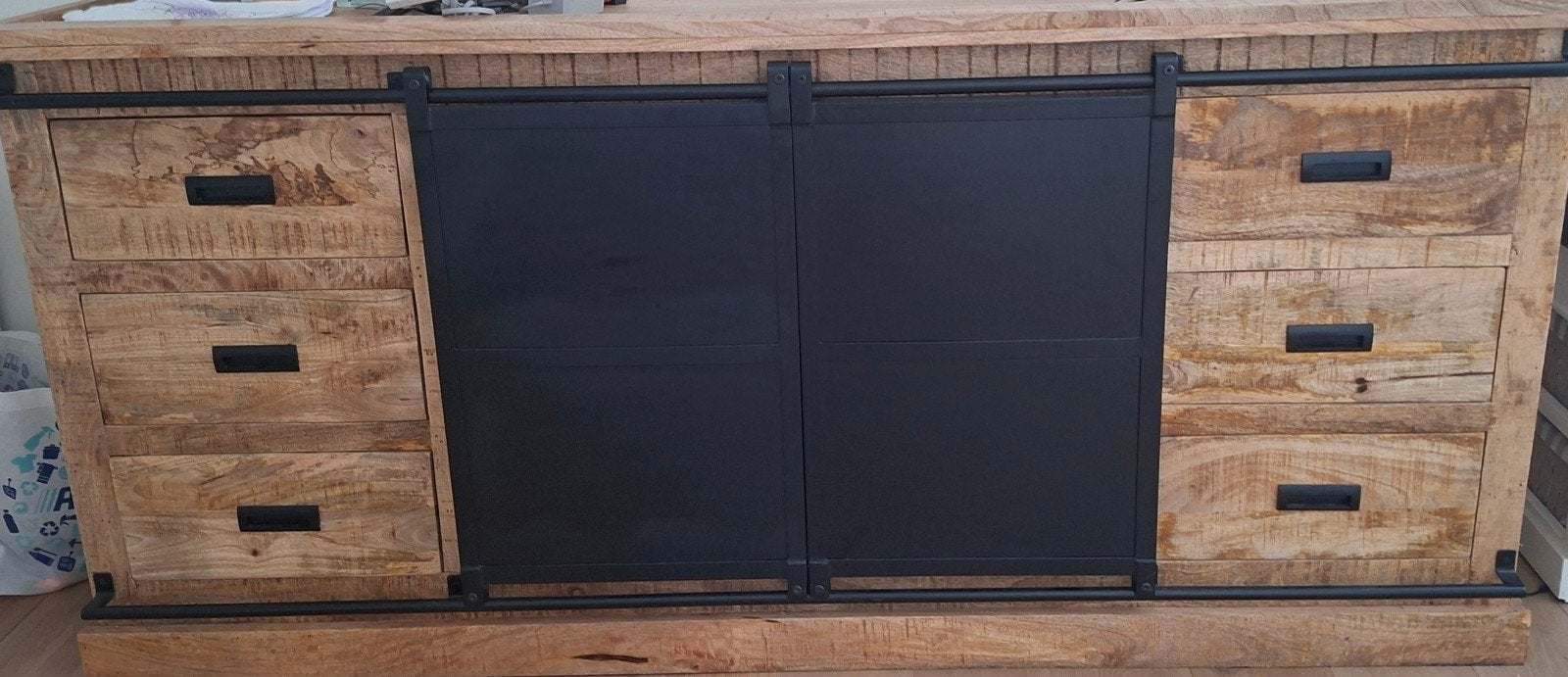 dressoir mangohout kast, Ophalen, Overige materialen, Met lade(s), Zo goed als nieuw