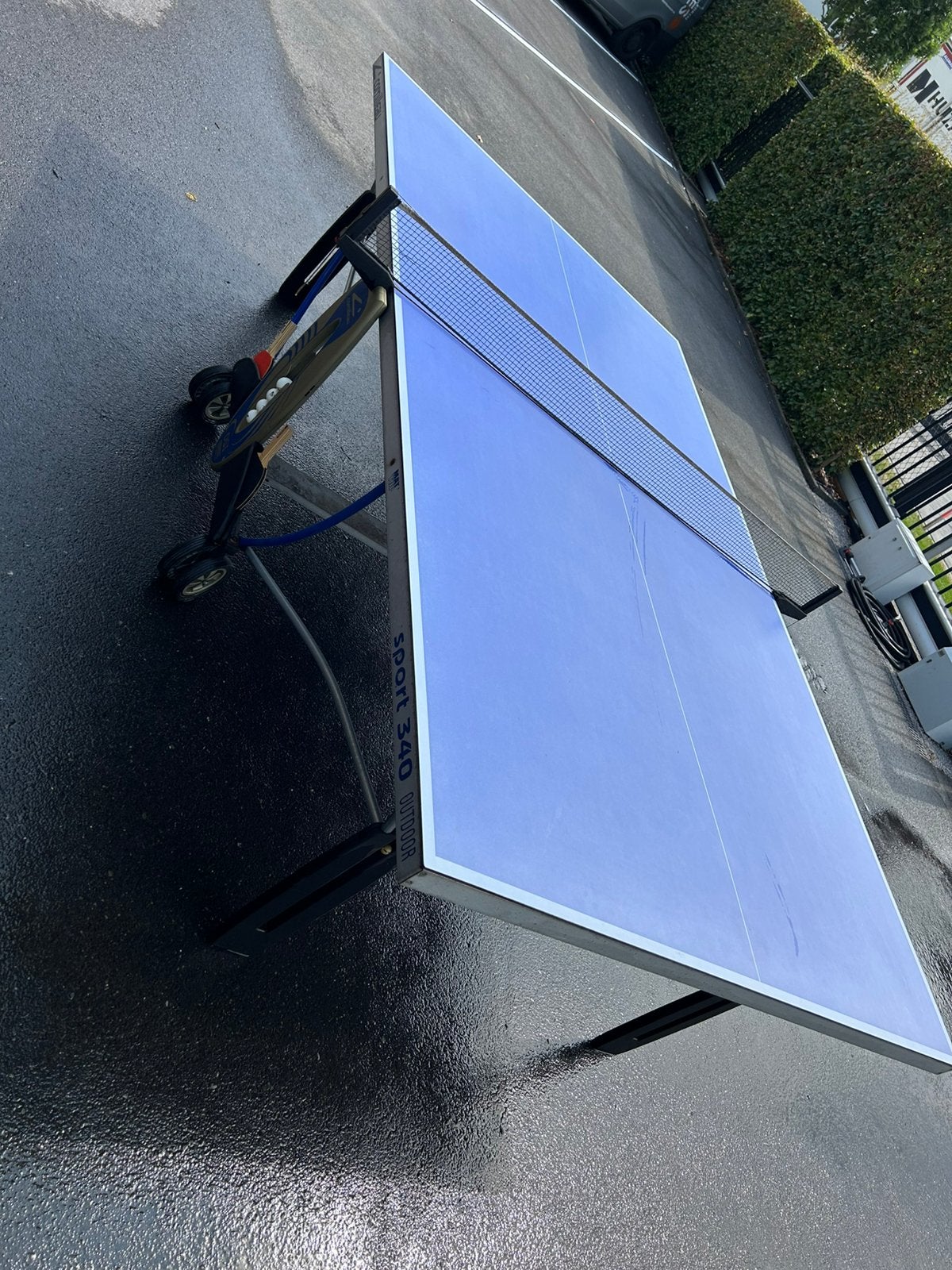 Cornilleau pingpongtafel outdoor, Sport en Fitness, Tafeltennis, Ophalen, Gebruikt, Tafel Outdoor, Inklapbaar