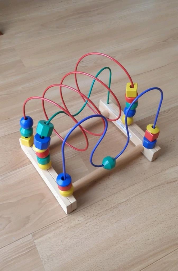 Spiraal met houten kralen - kralenboog, Kinderen en Baby's, Ophalen, Gebruikt, Overige typen