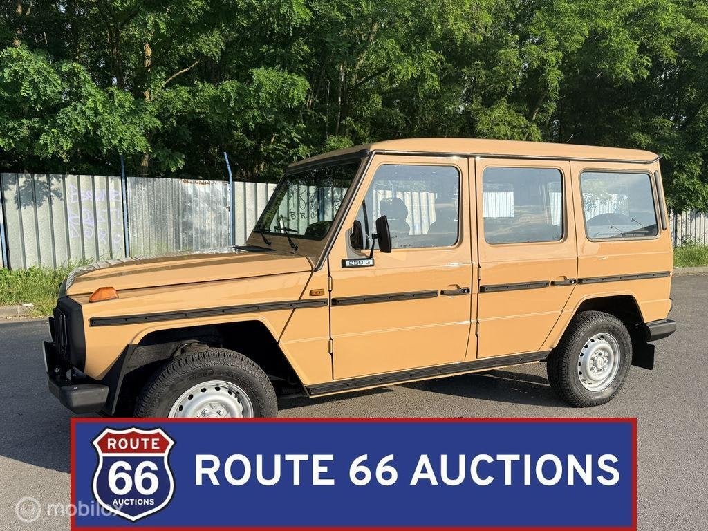 Mercedes-Benz 230 G | 1983 | Route 66 Auctions, Auto's, Zwart, Mercedes-Benz, Bedrijf, Handgeschakeld