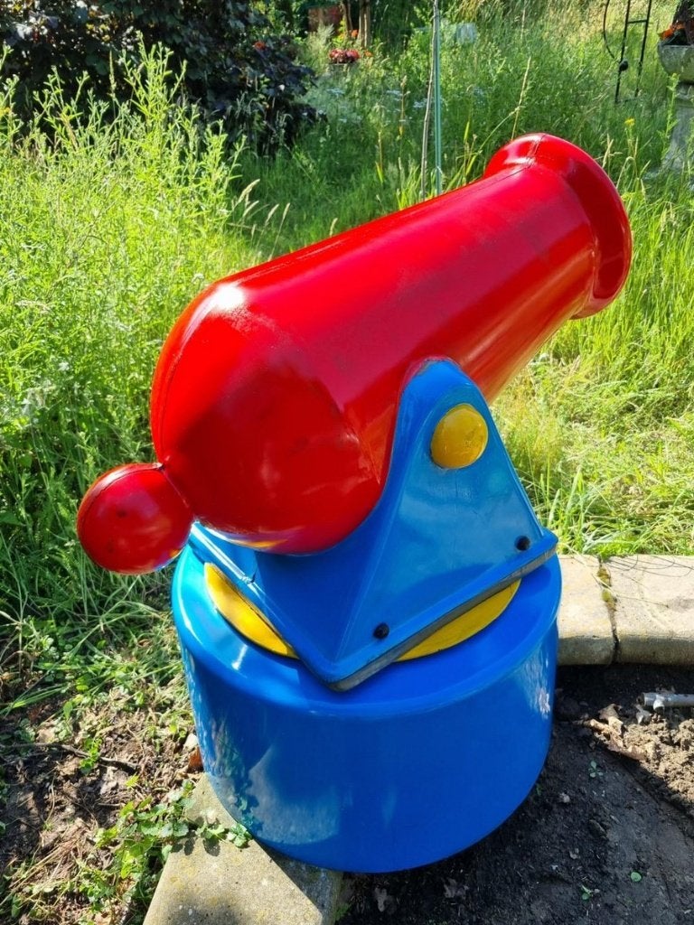 Vintage polyester waterspuiter/ waterkanon voor zwembad/tuin, Tuin en Terras, Ophalen, Gebruikt, Overige typen