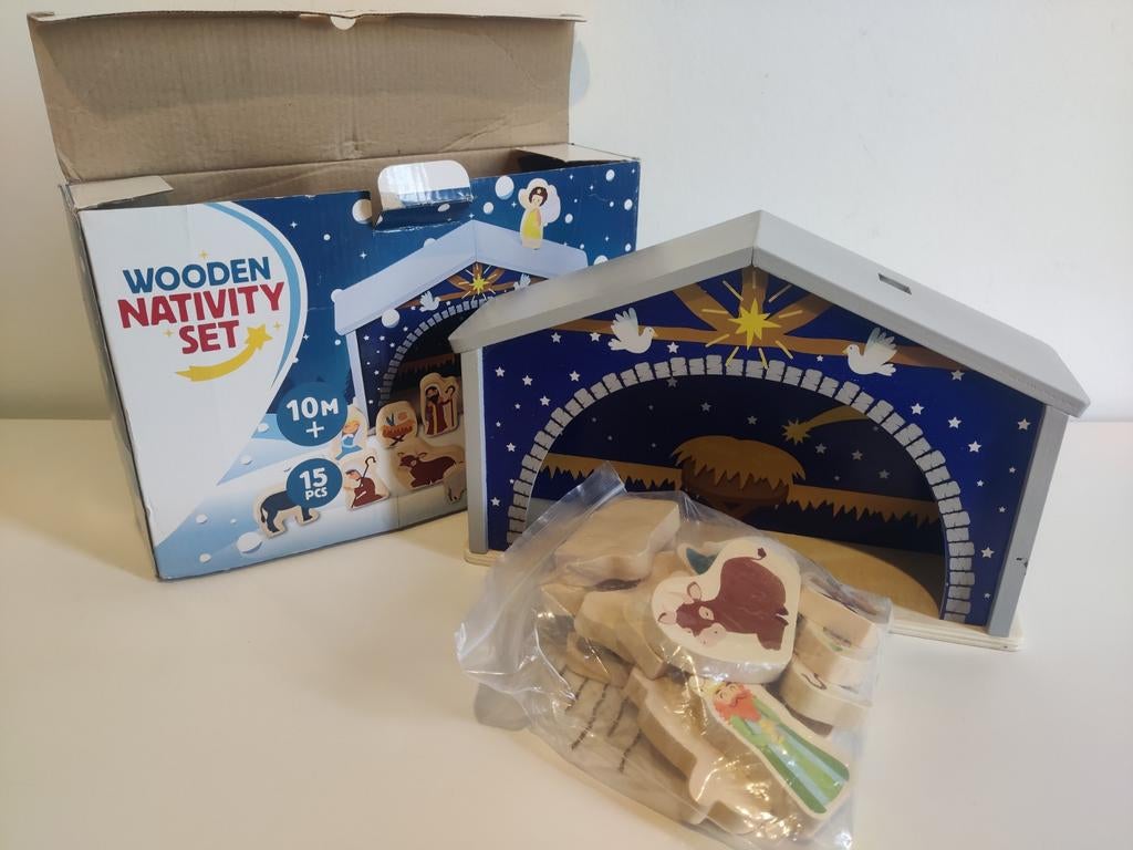 Kerststal - compleet, in goede staat, leuk vr jonge kinderen, Ophalen, Gebruikt, Poppenhuis