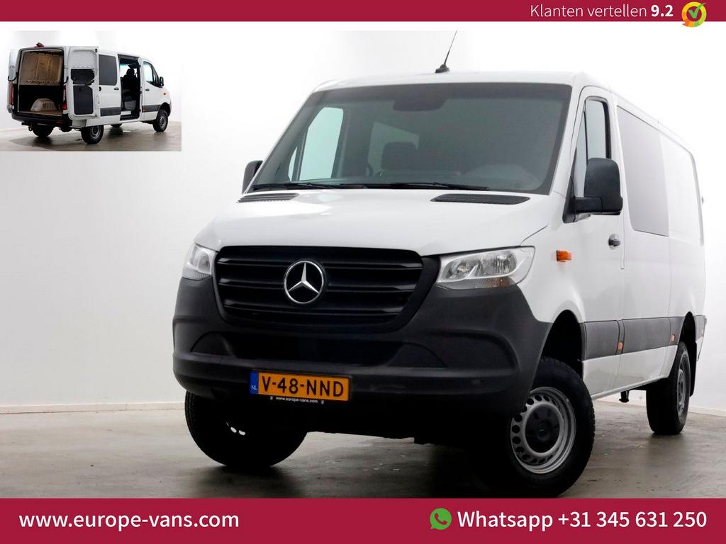 Mercedes-Benz Sprinter 316 CDI 163pk L2H1 D.C. 4x4 ZG3 Airco, Auto's, Bestelwagens en Lichte vracht, Wit, Mercedes-Benz, Onderhoudsboekje