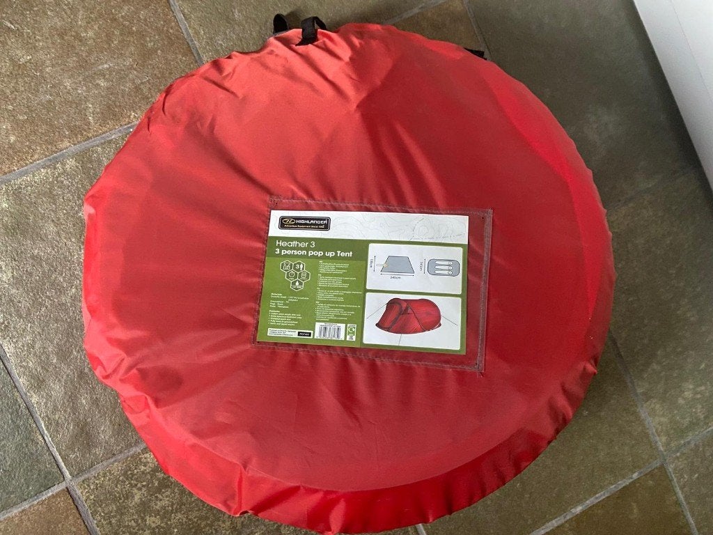 Highlander - heather 3 pop up tent, Caravans en Kamperen, Ophalen, Nieuw, Tot en met 3