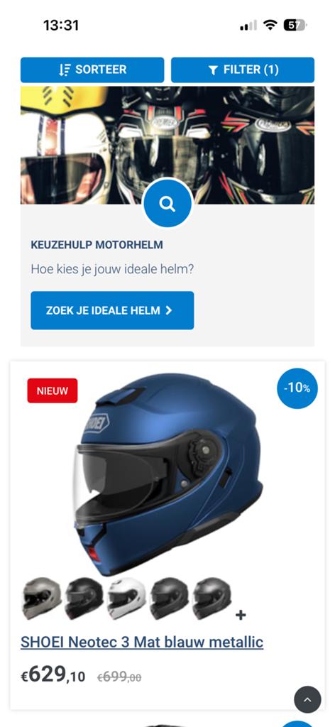 Nieuwe Shoei Neotec 3 (S) te koop voor  €500, Motoren, Kleding | Motorhelmen, Ophalen, S, Shoei