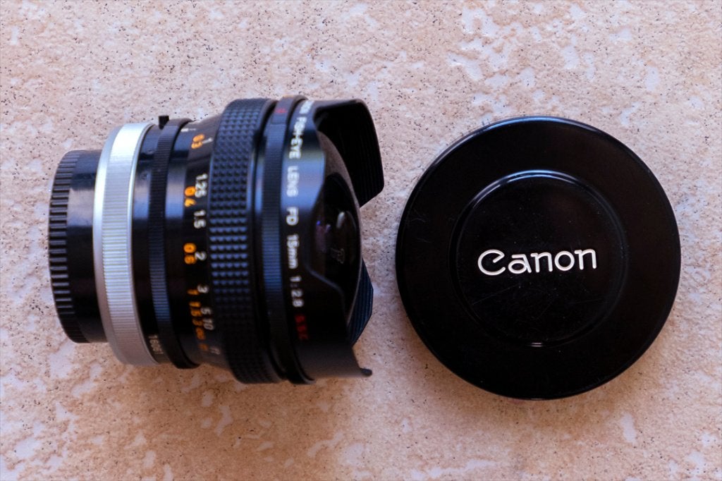 Fisheye Canon FD 15 mm f/2.8 SSC, Mise au point manuelle, Canon FD, Utilisé, Objectif fisheye