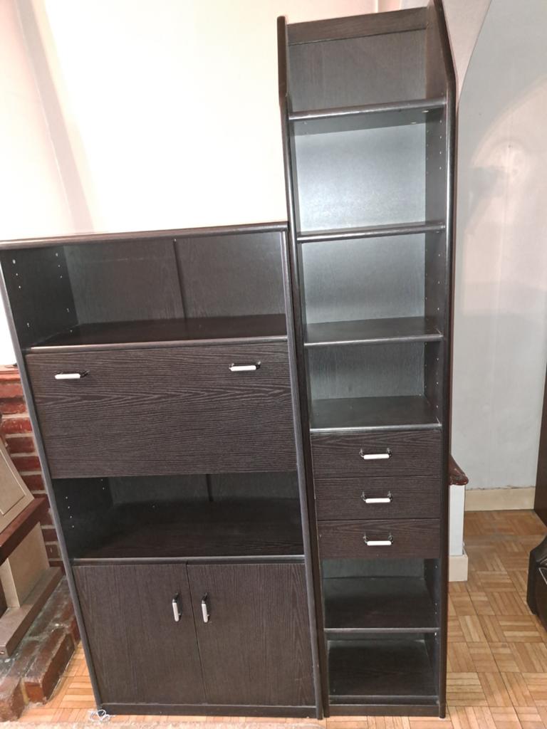 Deux meubles de rangement stratifiés noir, Enlèvement