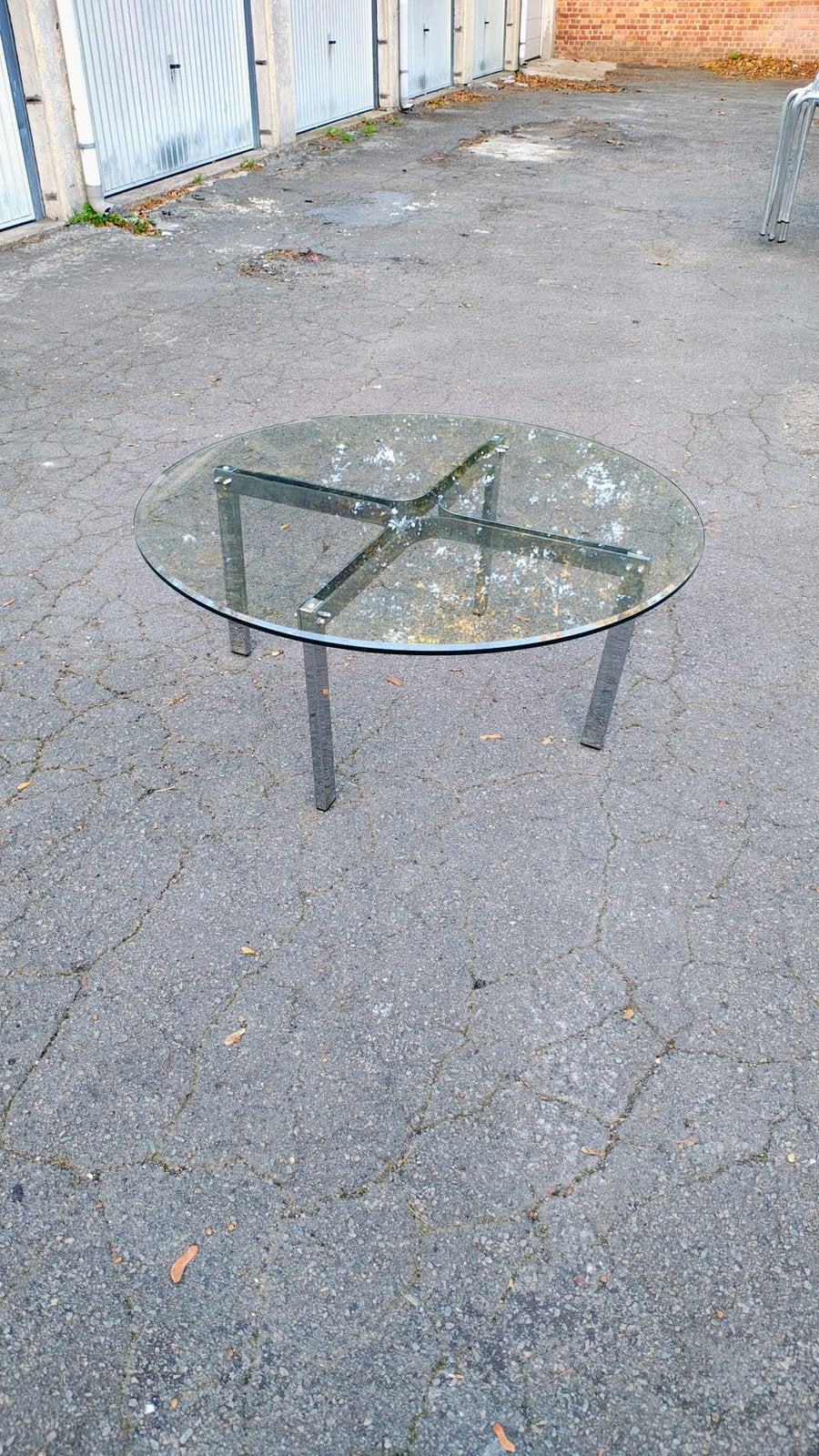 Coffee table vintage chromée, Enlèvement, Utilisé