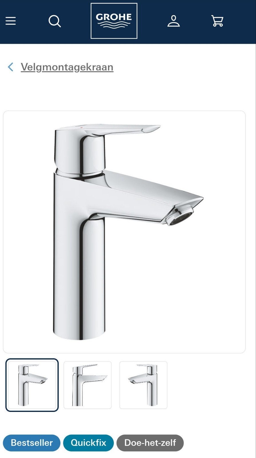 Mitigeur de lavabo Grohe - Nouveau, Enlèvement, Neuf, Chrome, Lavabo