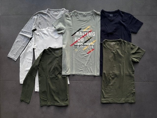 Pakketje van 6 t-shirts maat 146-152 (= 11 jaar), Kinderen en Baby's, Ophalen of Verzenden, Gebruikt, Maat 146