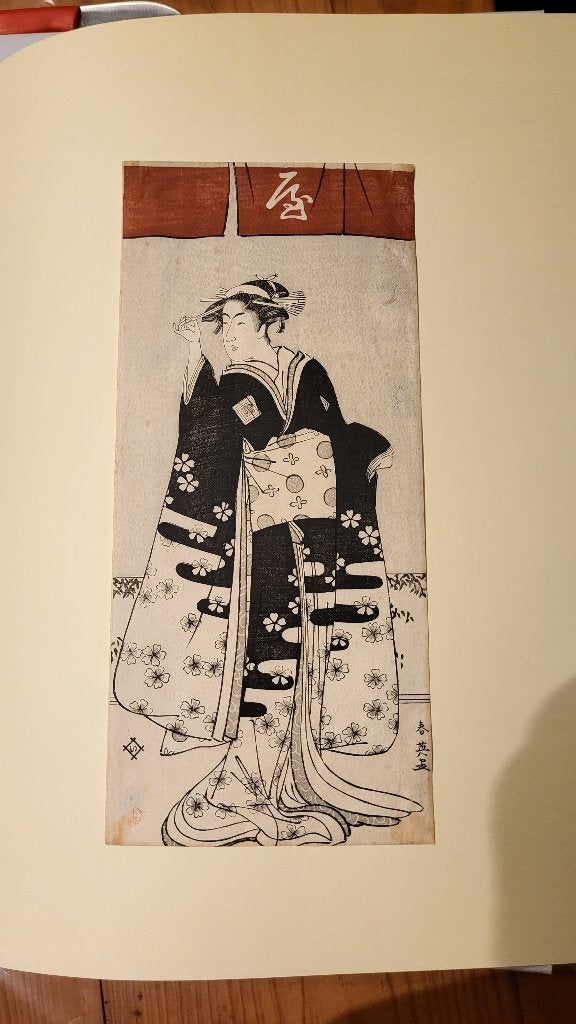 Ukiyo-e - Shunei (rond 1789) met pedigree, Antiek en Kunst, Kunst | Niet-Westerse kunst, Ophalen, Gesigneerd, Papier/karton, Japan
