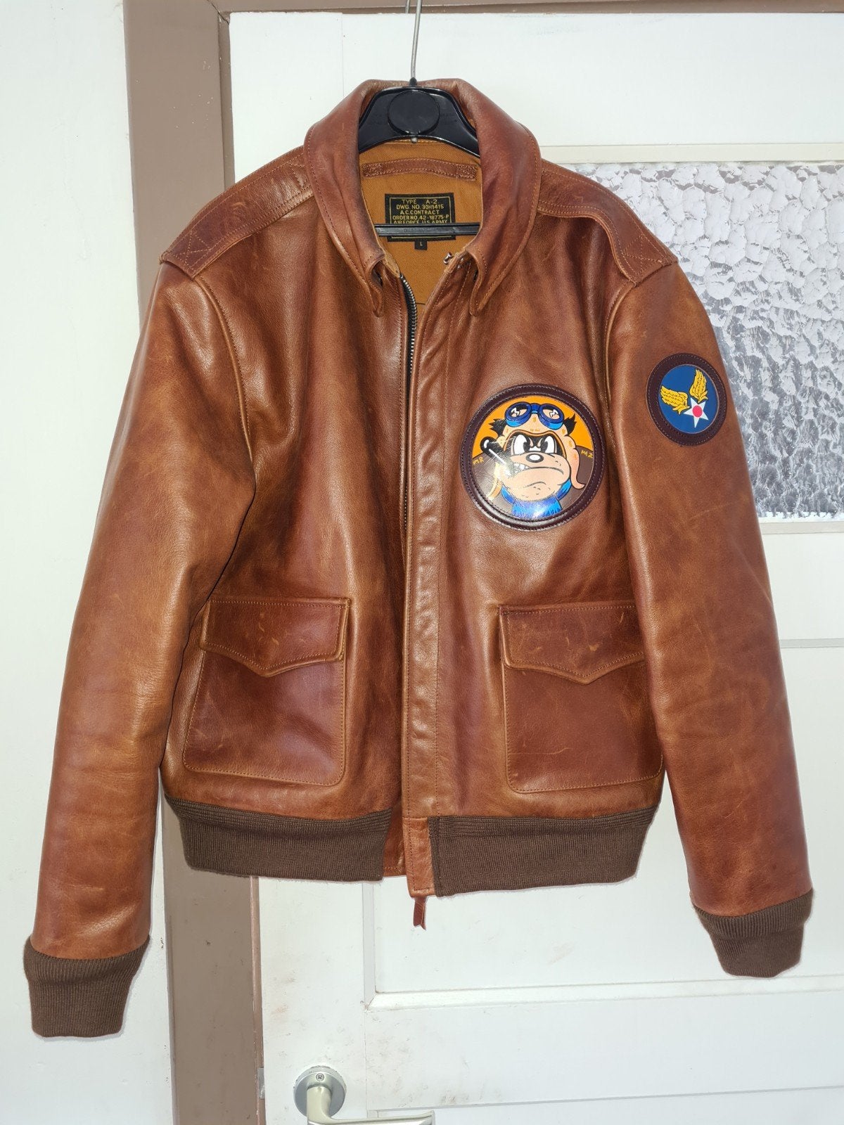 veste en cuir A2 US ARMY AIRFORCE PILOT NEUF 400€, Enlèvement, Neuf, Taille 46 (S) ou plus petite