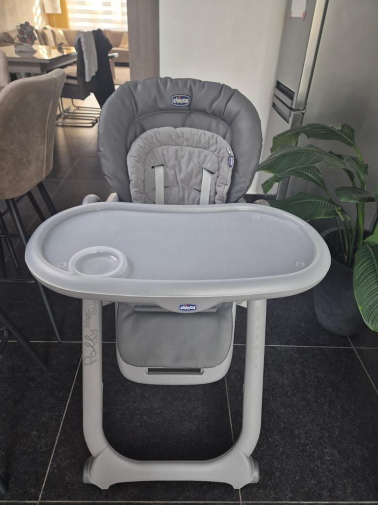 Chaise haute chicco polly magic relax graphite, Kinderen en Baby's, Ophalen