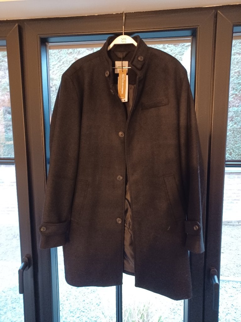JACK&JONES ZWARTE HEREN MANTEL MAAT  XL NIEUW, Kleding | Heren, Jassen | Winter, Jack  jones, Zwart, Ophalen of Verzenden, Maat 56/58 (XL)