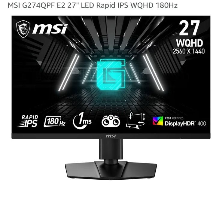 MSI G274QPF - 27 inch IPS 2k 180Hz monitor, Ophalen, Zo goed als nieuw