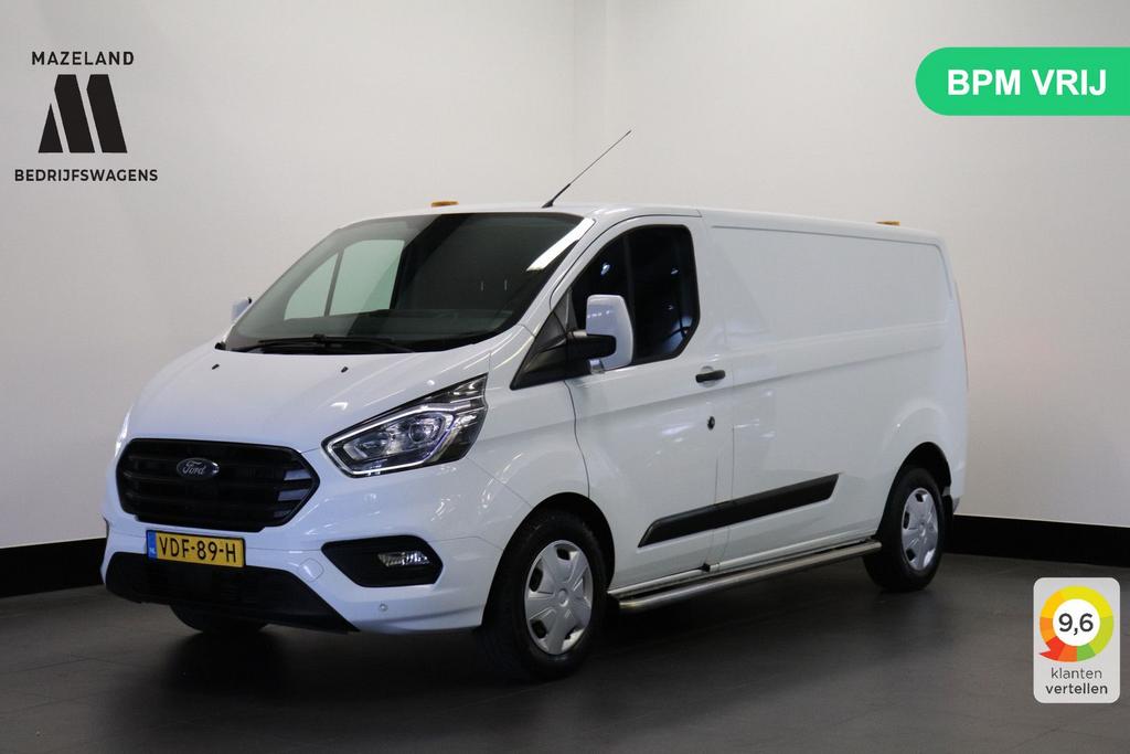 Ford Transit Custom 2.0 TDCI 130PK L2 EURO 6 - Airco - Cruis, Auto's, 170 g/km, Wit, Bedrijf, Ford