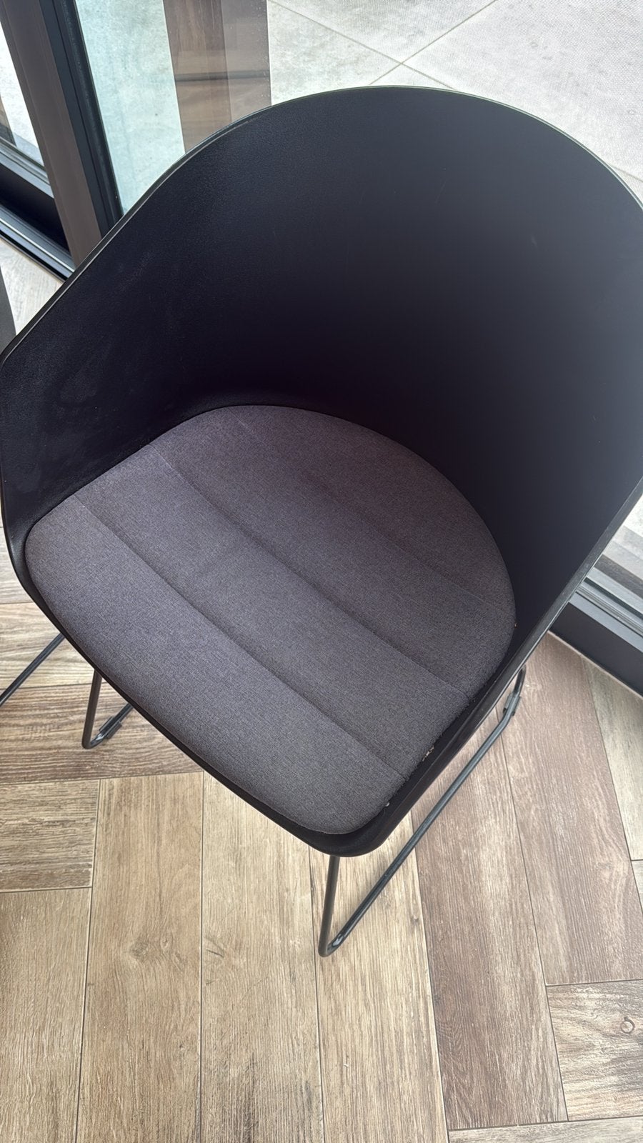 6 zwarte kuipstoelen, Maison & Meubles, Chaises, Enlèvement, Utilisé, Noir