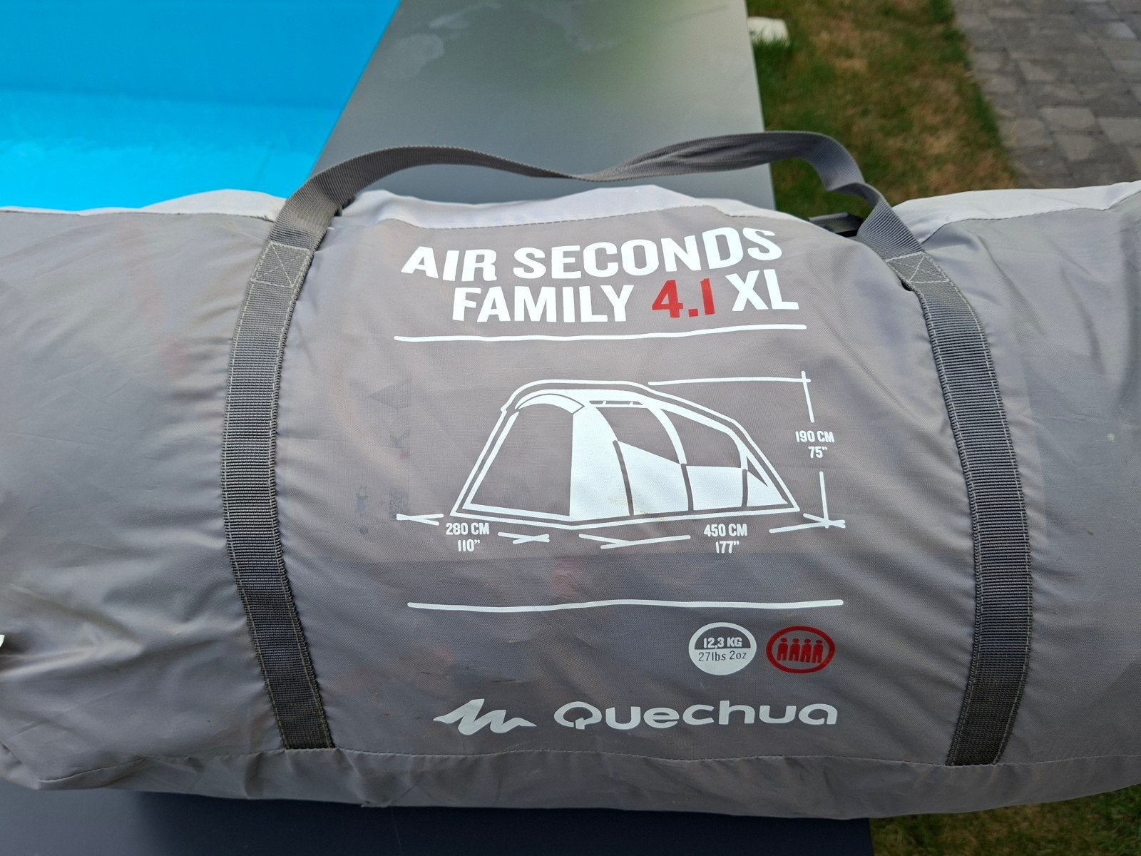 Tent air second familie 4.1 plus pomp, Ophalen