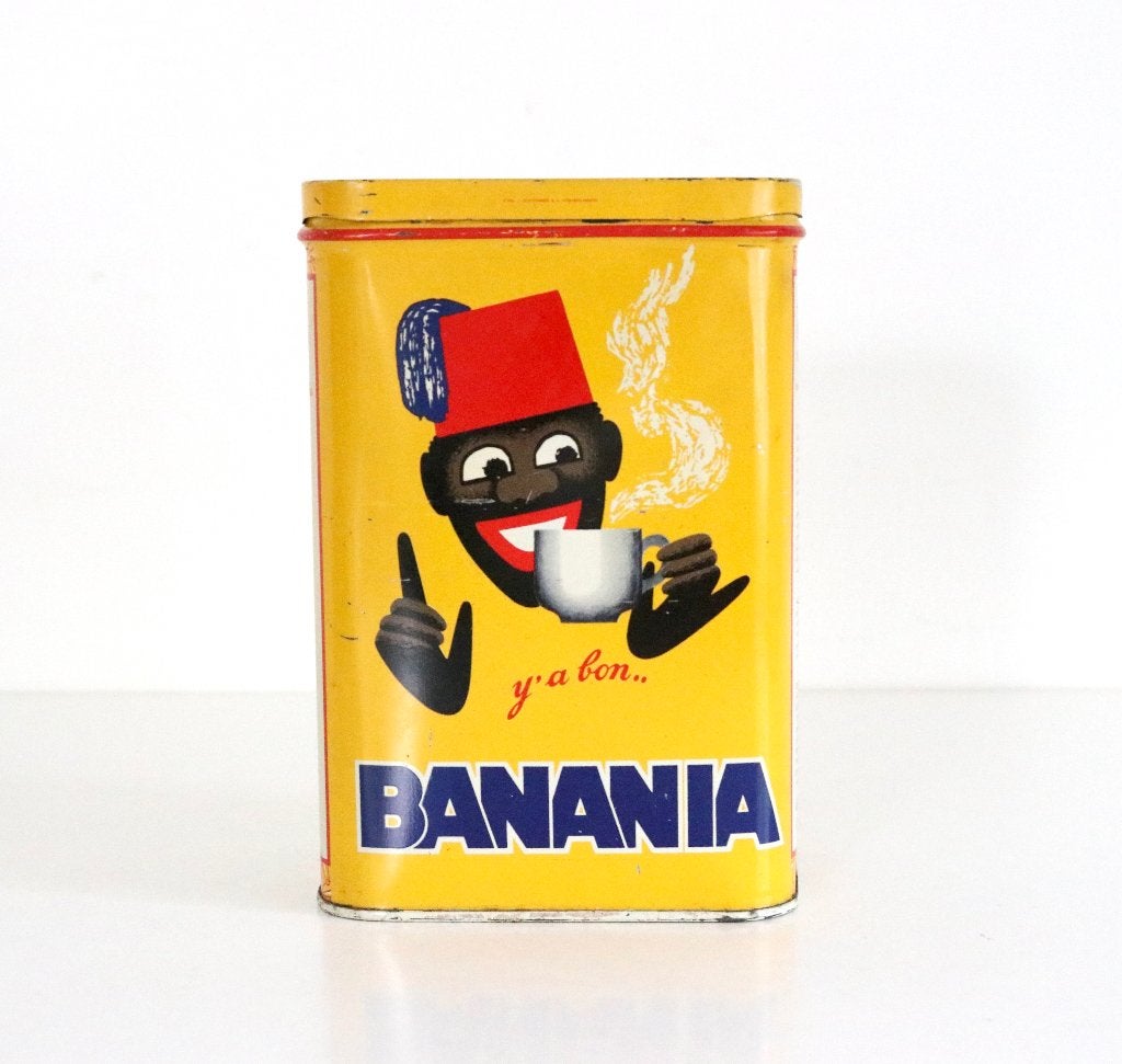 vintage metalen Banania bewaarblik, Collections, Enlèvement ou Envoi, Utilisé