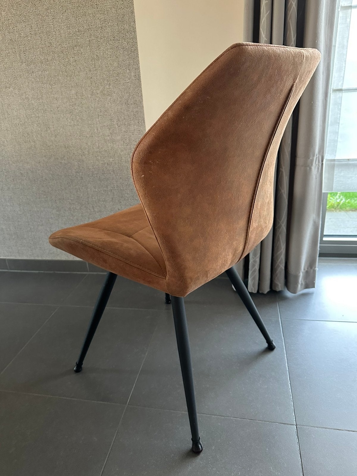 Organische moderne eettafel met 6 stoelen, Huis en Inrichting, Stoelen, Ophalen, Zo goed als nieuw