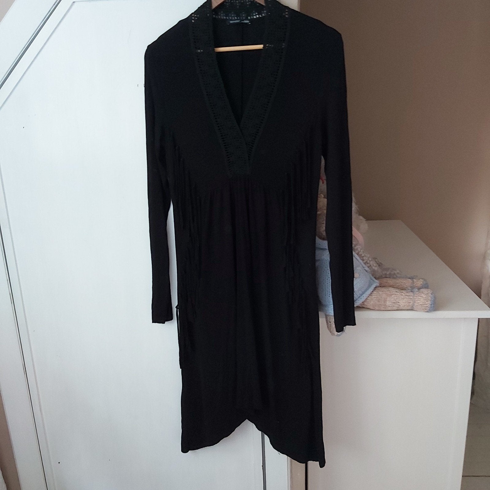 Prachtige stretch jurk large Zara., Maat 42/44 (L), Ophalen of Verzenden, Zo goed als nieuw, Zwart