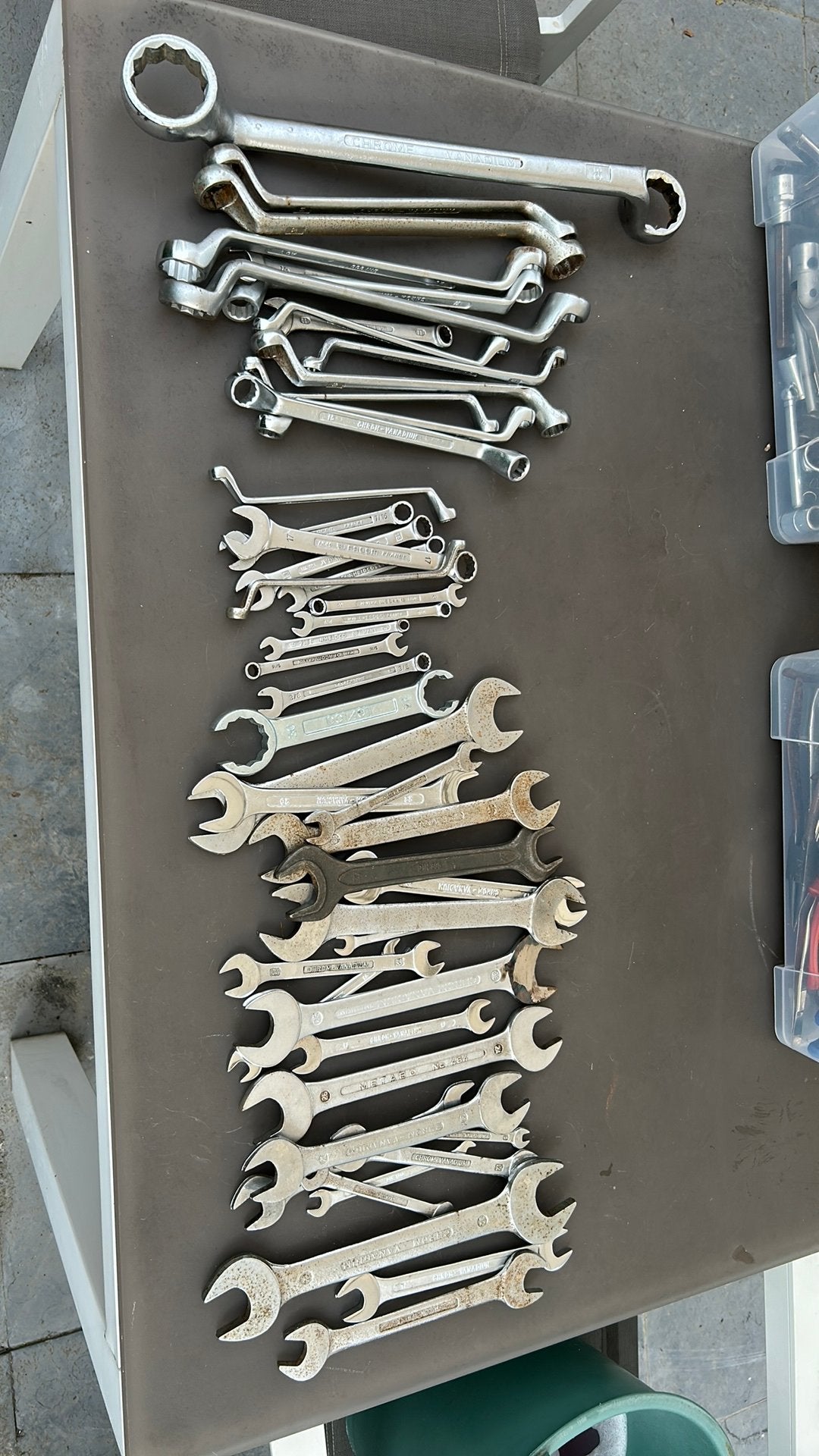 Assortiment steek/ringsleutels, Bricolage & Construction, Outillage | Outillage à main, Enlèvement, Comme neuf, Facom