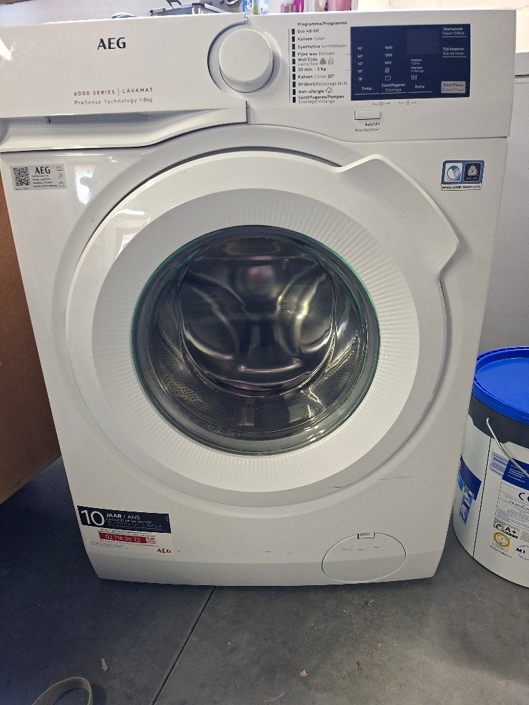 wasmachine AEG, Elektronische apparatuur, Ophalen, Energieklasse A of zuiniger, Zo goed als nieuw, Voorlader