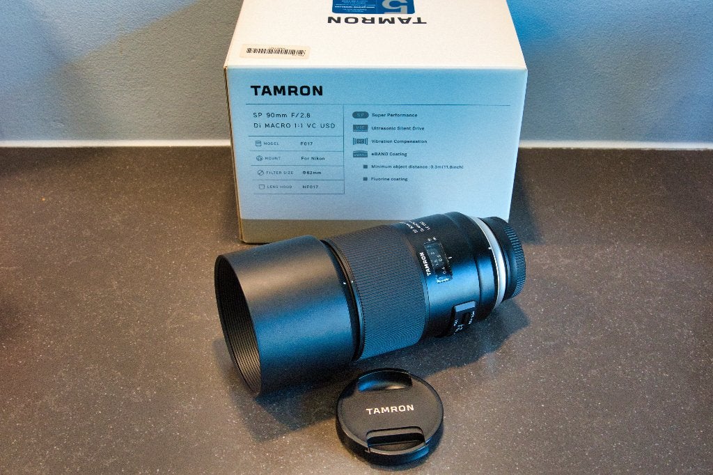 Tamron SP 90mm f/2.8 Di VC USD Macro (Model F017 - Nikon F), Nikon, Zo goed als nieuw, Nikon F-mount, Macrolens